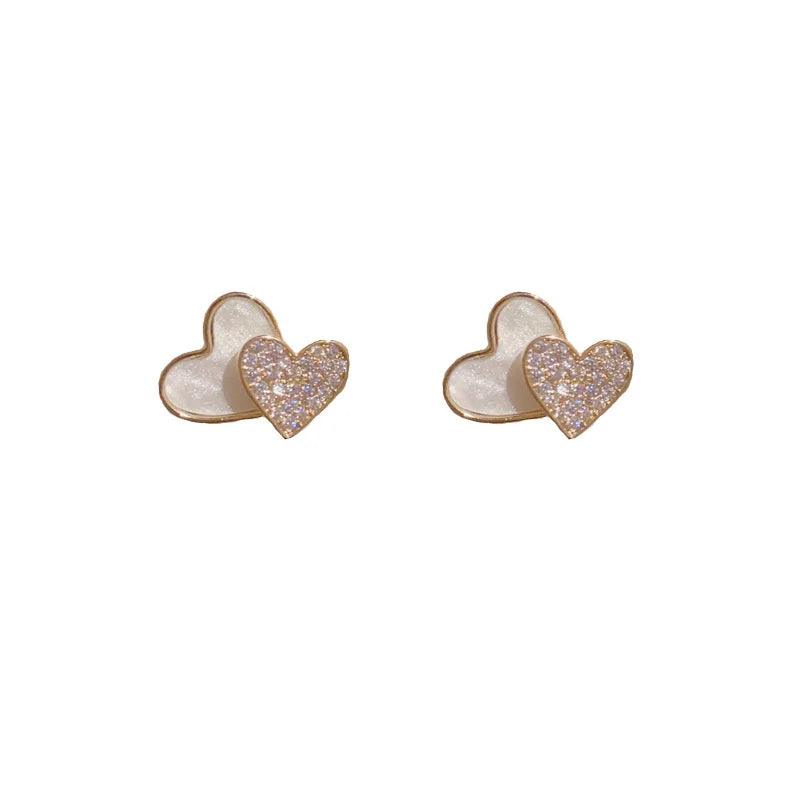 Brincos Double Heart Imperial ® [Banhado a Ouro 18k] - Kamuui ®